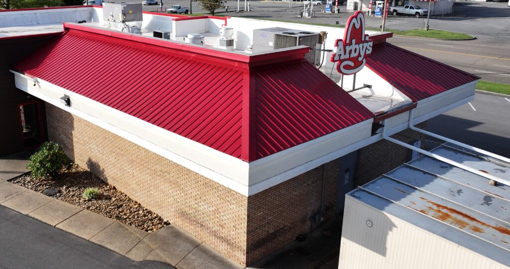 Metal Roofing on Arby's building in Johnson City, TN